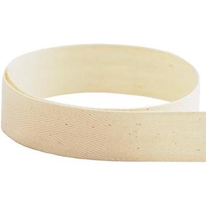 USA Made Ribbon Factory 1/2" Natural Cotton Twill Tape - 50 Yards - Soft & Medium Weight