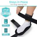Vive Plantar Fasciitis Stretcher - Foot & Calf Stretcher for Men & Women, Achilles Tendonitis Brace Sling for Pain Relief - Dorsiflexion Therapy, Adjustable - Lightweight Arch & Heel Support (Medium)