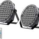 Betopper 54x1W RGB LED Stage DJ Par Lights with Remote Control, 2 Pack
Ultra Slim,RGB,Remote Control,Ultra-Bright LED Panel,One-piece die cast