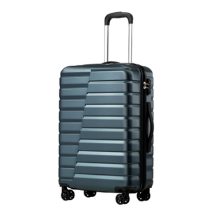 Coolife Luggage Suitcase Carry on Hardside PC+ABS Spinner TSA Lock Telescopic Handle (black)