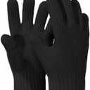Heat Resistant Gloves Aramid Oven Gloves with Fingers for Cooking, BBQ Gloves with Cotton Lining, Non-Slip, 9.45"x3.94" Kitchen Mitts for Baking & Frying, Grilling Accessories, One Size