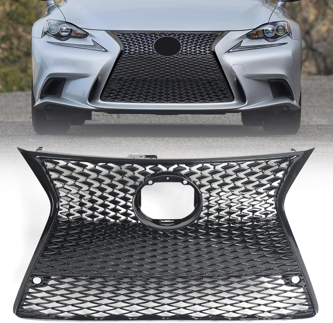 Grille w/Black Trim Compatible with Lexus IS200t IS250 IS300 IS350 (Only for F Sport) 2014 2015 2016 Front Grill