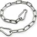 MIKMAYTOO Heavy Duty Stainless Steel Chain 550LB Capacity for Punching Bags Hanging Chair Hammocks Swing Trapeze Yoga (20, 4MM)