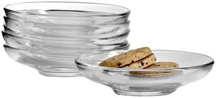 Pasabahce Premium Clear Glass Plate Saucers Set of 5, Safe in Microwave, Great for Servicing Cookies, Snacks, Fruits, Coffee, and Tea Cups, Housewarming Idea