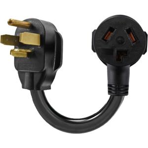 Eversimpleinc 3 Prong to 4 Prong Dryer Plug Adapter, Connects 3-Prong Old Dryer to 4 Prong New Dryer Receptacle, NEMA 14-30P to 10-30R 4-Prong Dryer Outlet Adapter, 30A 125/250V, STW 10AWG