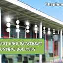 Chephon Upgraded Bird Scare Discs Set - Large 24 Discs - Highly Reflective Double-Sided Bird Reflectors Scare Devices - Better to Keep Most Birds Away Like Woodpecker and Pigeon