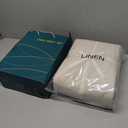 LBRO2M 100% Pure Linen Sheet Set Deep Pocket Up to 16" Bed Sheets Sets, Natural Flax Beddings Soft, Breathable, Comfortable for All Seasons 4 Pcs Sheet Set Queen Size, Linen