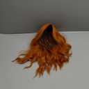incohair Dark Orange Wig Side Part Short Curly Bob Wig Orange Synthetic for Cosplay Halloween Party or Daily Use