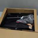 150L (40 Gal) Large Fashion Laundry Basket with Wheels, Leather Patchwork Rolling Hamper Carts, Sturdy Metal Frame, Removable Washable Bag, Tall Clothes Sorter for Bedroom, Laundry Room - Black