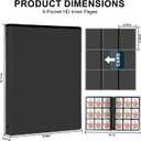 9 Pocket Trading Card Binder - 360 Cards Capacity, 20 Side-Loading Pages, Book-Style Closure with Clear Artwork Pockets, Black Binder for Baseball/Trading/TCG Cards, Sports Memorabilia