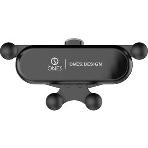 ONES Gravity Mechanical Car Mount  Air Vent Type  Mini Size [Auto Lock] Hand Operation [Easy Installation] [Stable] [Angle Adjust] [Silicone Protect] Mobile Phone Holder for All Cars  Phones