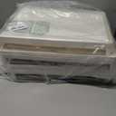 Clear Storage Bin with Lid 3 Pack Stackable & Sturdy Plastic Multifunctional Folding Storage Bins for Bedroom, Living Room, Study,Room, 23 QT Folding Box with Magnetic Door (White)