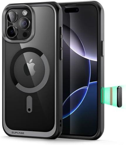 SUPCASE Unicorn Beetle Mag Case for iPhone 16 Pro Max Phone Case Black | Camera Control Capture Button, Compatible with MagSafe, Military-Grade Protection, Slim, Clear, Magnetic
