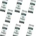1-3/8" Chain Link Fence Panel Clamps, Galvanized Fence Dog Kennel Saddle Clamps, 8pcs for 32mm Pipe Panel Frames