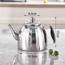 Stainless Steel Tea Kettle with Handle for Home and Restaurant Tea Pot with Thick Bottom for Quick Boiling Versatile Strainer Teapot for Brewing and Boiling Water