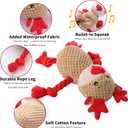 Chngeary 2 Pack Christmas Squeaky Plush Dog Toys for Small Medium Large Dogs, Durable and Indestructible Dog Toys,Stuffed Squeaky Toys for Dogs Puppy Toys Include Cute Snowman and Elk