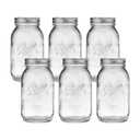 Ball Regular Mouth Glass Mason Jars with Lids and Bands, Used for Canning (Quart, 32 Ounce (Pack of 6))
