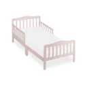 Dream On Me Classic Design Toddler Bed In Pink, Greenguard Gold And JPMA Certified, Low To Floor Design, Two Side Safety rails, Non-Toxic Finishes, Wooden Nursery Furniture