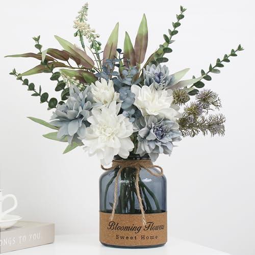 Leftover Fake Flowers in Vase,Artificial Flowers in Vase,Table Centerpieces for Dining Room,Flower Centerpieces for Tables,Faux Flowers in Vase,Kitchen Table Decor,Coffee Table Decor… Only Vase
