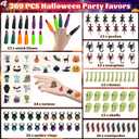 SpringFlower 269 PCS Halloween Party Favors For Kids, 24 Pack Halloween Coffin Treat Boxes With Assorted Halloween Toys In Bulk For Goodie Bags Filler, Basket Stuffers, Trick or Treat,Classroom Reward