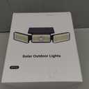 Mokot Solar Lights Outdoor, 218LED 2500LM Solar Motion Sensor Outdoor Lights, 3 Head IP65 Waterproof Solar Powered Flood Security Lights for Outside Pack of 2