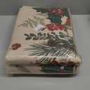 Artoid Mode Leaves Holly Merry Christmas Kitchen Mats Set of 3, Winter Home Decor Low-Profile Kitchen Rugs for Floor - 17"x29"+17"x36"+17"x47" (Green/Beige)