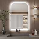 Mirror with Lights 24x36 inch, led Wall Mirror, Anti-Fog, Stepless Dimmable,3 Color Temperature Vanity Mirror, UL Listed