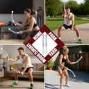 Weighted Ropeless Battle Ropes, Heavy Duty Portable Cordless Battle Ropes for Home Gym with Poster, Workout Exercise Rope for Strength Building, HIIT and Low-Impact Aerobic Training for Men & Women