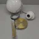 Globe Glass Pendant Light-Fixtures - Gold Mid Century Light Fixture with Milk Glass, Modern Ceiling Chandelier, Hanging Pendant Light for Kitchen, Bedroom, Living Room, Dinning Room, Hallway