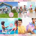 HyDren Kids Size 3 Soccer Ball with Pump Official Cute Cartoon Toddler Soccer Durable Outdoor Indoor Sports Football Game Charity Gift for Kids Boys Girls 4 to 6(Glitter Pink)