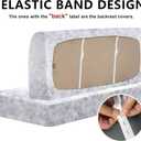 Leather Look RV Dinette Cushion Covers, Stretch Camper Cushion Slipcovers for Travel Trailer Couch RV Booth Seat, Replacement Camper Sofa Chair Protector (2 Backrest Cover & 2 Bench Cover,White)