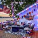 JMEXSUSS Red White and Blue Rope Lights Plug in, Rope Lights for 4th of July Decorations, Patriotic Lights Outdoor Indoor Waterproof for Independence Day