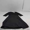 HomRain Casual Ruffle Sleeve V-Neck Dress Semi Formal Knee Length Cocktail Dress for Women, Black,Size  XL