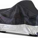 Motorcycle Covers, Outdoor Waterproof Motorbike Covers with Lock-Holes & Storage Bag, Fits up to 96.5" Motorcycles