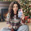 for iPhone 12 Case, Coastal Vintage Collage Pattern, Military-Grade Drop Protection, Vintage Seaside Soft Slim TPU Protective Cover with Camera Protection for Girls (PlumeriaSea)