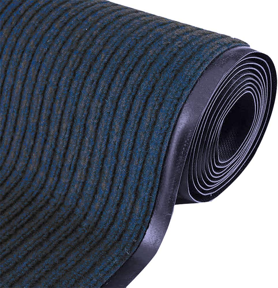 Commercial Floor Mat 4' x 16.4' Indoor Outdoor Door Mat Home Office Hotel Corridor Hallway Runner Rugs Heavy Duty Non Slip Entrance Mat Garage Carpet Runner Mat, Grey