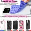 Anteel Silicone Suction Cup Phone Case Mount Double Sided, Hands-Free Strong Grip Silicon Phone Holder for Selfies and Videos, Non Slip Phone Accessories (LPK&WHT&TP&BLK)