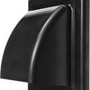 Repa Market 4 Inch Dryer Vent Cover Outside with Backdraft Damper - Black ABS Plastic Exhaust Vent Hood - Wall Vent Cover - Outside Dryer Vent Cover for Dryer Vent Hose, Bathroom Vent Cover, AC Vent