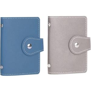 2 Pcs Credit Card Holder and business card holder，Sd Card Holder Each Has 26 Card Organizers, 2024 New Credit Card Holders book for Men and Women.