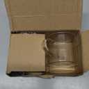 PARACITY Glass Tea Cups Set of 2, 4.3oz Clear High Borosilicate Glass Teacups with Handle, DIshwasher Safe Tea Cup for Espresso Cappuccino Latte Juice