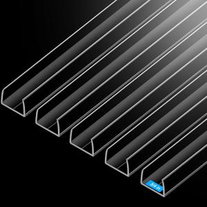 MONOID Drawer Edge Protector, Slip-On Clear Table Corners Guards, Door Kitchen Furniture Bumper, Prevent Wear, Impact Protection, Ease to Cut, 3/4" Thick, 36" Length – Clear, Pack of 10