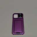 SSLOTSCASE for iPhone 15 Pro Max Case with Card Holder & Sliding Camera Lens Cover & Hidden Kickstand & Camera Stand & Wallet, Silicone Edge Durable Protective Case for iPhone 15 Pro Max, Dark Purple