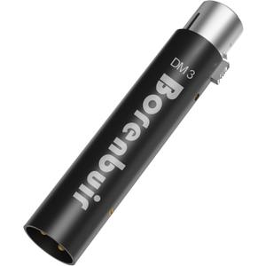 In-line Microphone Preamp for Dynamic Mic, [Brass metal design for better shielding] Ultra-Clean Gain Mic Booster Activator Preamp lifier for Podcast, Broadcast, Studio Singing