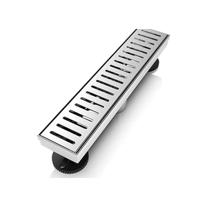 WEBANG 12 Inch Linear Shower Drain Rectangular Floor Drain with Accessories Capsule Pattern Cover Grate Removable SUS304 Stainless Steel CUPC Certified Brushed