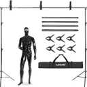 8.5 X 10FT/2.6 X 3M Background Stand Support System Kit with Carrying Case for Clamps and Canvas,for Photo Video Shooting