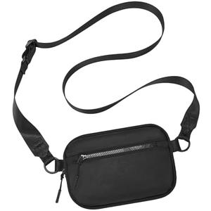 CHOLISS Small Nylon Crossbody Bags for Women and Men Mini Crossbody Purse for Workout Travel with Adjustable Strap Card Slots, Pack of 2