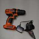 BLACK+DECKER 20V MAX Cordless Drill and Driver, 3/8 Inch, With LED Work Light, Battery and Charger Included (LDX120C)