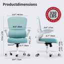 TRALT Office Chair - Ergonomic Desk Chair with Adjustable Lumbar Support, Mesh Computer Chair, Executive Chairs for Home Office Comfortable Lumbar Support (Mint Green)