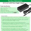 Gonine 12V 5A Power Supply 60W Adapter, fit for 12 Volt LED Light Strips LCD Monitor CCTV Camera Security System Router. AC 100-240V to DC 12V 5A 4A 3A 2A Converter Cord with 8 Tips.