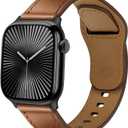 Leather Bands for Apple watch Band 44mm 45mm 46mm 49mm 40mm 41mm 38mm 42mm iWatch Bands for Men Women,Genuine Leather Strap Wristband for Apple watch Series 10 9 8 7 6 5 4 3 SE/2nd Ultra/2